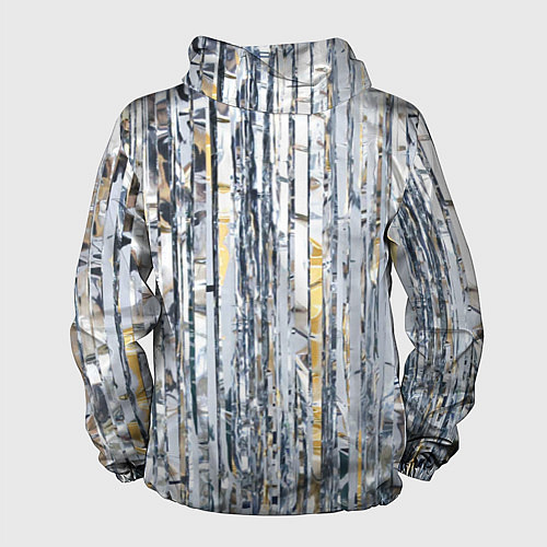 Мужская ветровка Новогодний дождик / 3D-Белый – фото 2