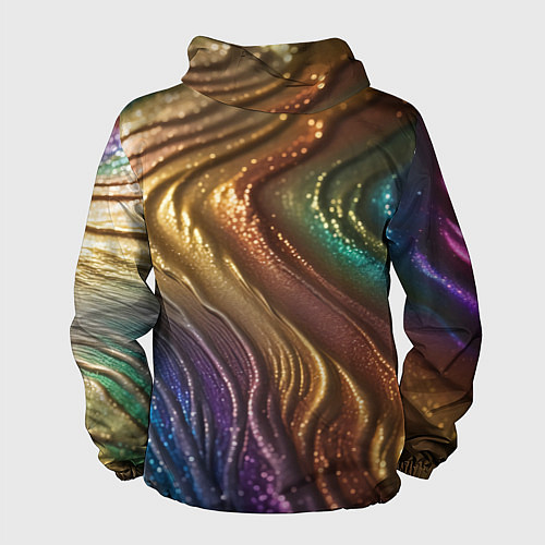 Мужская ветровка Сморщенные складочки жидкости / 3D-Белый – фото 2