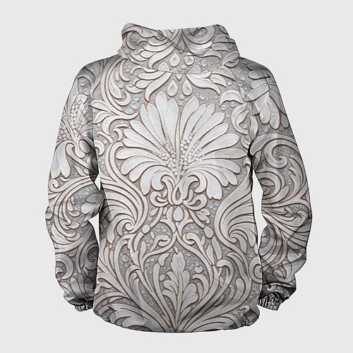 Мужская ветровка Вензельные цветы / 3D-Белый – фото 2