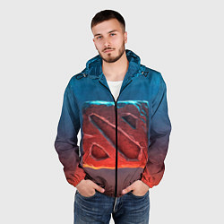 Ветровка с капюшоном мужская Dota 2: Symbol, цвет: 3D-черный — фото 2