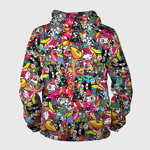 Мужская ветровка Стикербомбинг / 3D-Черный – фото 2