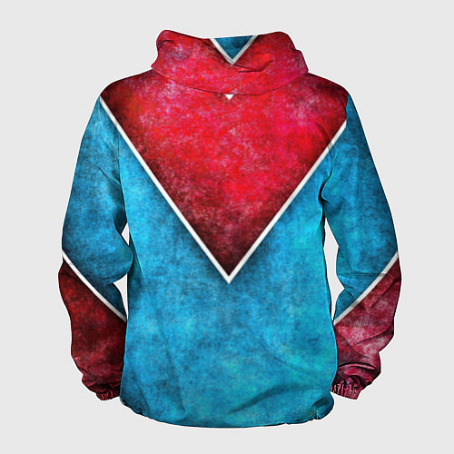 Мужская ветровка Grunge superhero line - геометрические линии / 3D-Белый – фото 2