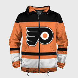 Ветровка с капюшоном мужская Philadelphia Flyers, цвет: 3D-черный