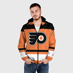Ветровка с капюшоном мужская Philadelphia Flyers, цвет: 3D-черный — фото 2