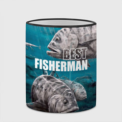 Кружка 3D Best fisherman, цвет: 3D-черный кант — фото 2