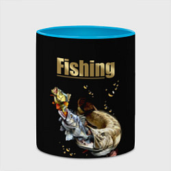 Кружка 3D Gold Fishing, цвет: 3D-белый + небесно-голубой — фото 2