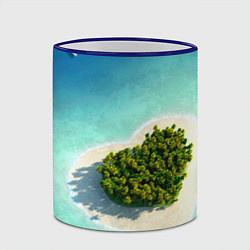 Кружка 3D Остров, цвет: 3D-синий кант — фото 2