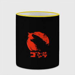 Кружка 3D Godzilla, цвет: 3D-желтый кант — фото 2