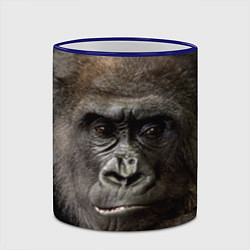 Кружка 3D Глаза гориллы, цвет: 3D-синий кант — фото 2