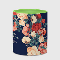 Кружка 3D Fashion flowers, цвет: 3D-белый + светло-зеленый — фото 2
