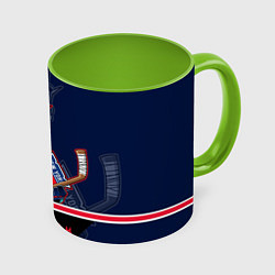 Кружка 3D New York Rangers, цвет: 3D-белый + светло-зеленый