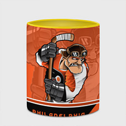 Кружка 3D Philadelphia Flyers, цвет: 3D-белый + желтый — фото 2