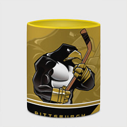 Кружка 3D Pittsburgh Penguins, цвет: 3D-белый + желтый — фото 2