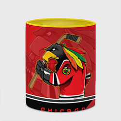 Кружка 3D Chicago Blackhawks, цвет: 3D-белый + желтый — фото 2