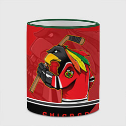 Кружка 3D Chicago Blackhawks, цвет: 3D-зеленый кант — фото 2