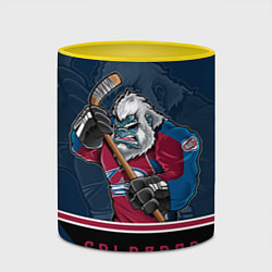 Кружка 3D Colorado Avalanche, цвет: 3D-белый + желтый — фото 2