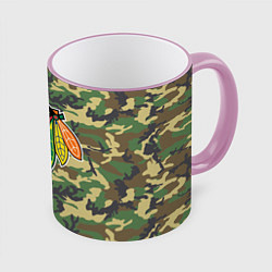 Кружка 3D Blackhawks Camouflage, цвет: 3D-розовый кант