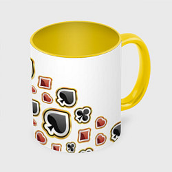 Кружка 3D World Poker, цвет: 3D-белый + желтый