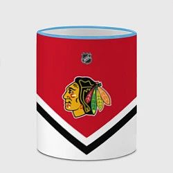 Кружка 3D NHL: Chicago Blackhawks, цвет: 3D-небесно-голубой кант — фото 2