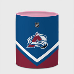 Кружка 3D NHL: Colorado Avalanche, цвет: 3D-белый + розовый — фото 2