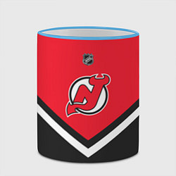 Кружка 3D NHL: New Jersey Devils, цвет: 3D-небесно-голубой кант — фото 2