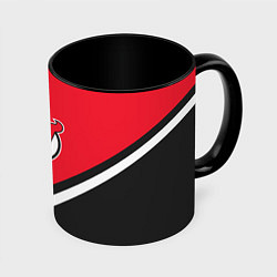 Кружка 3D NHL: New Jersey Devils, цвет: 3D-белый + черный