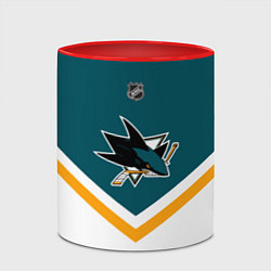 Кружка 3D NHL: San Jose Sharks, цвет: 3D-белый + красный — фото 2