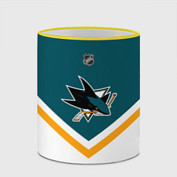 Кружка 3D NHL: San Jose Sharks, цвет: 3D-желтый кант — фото 2