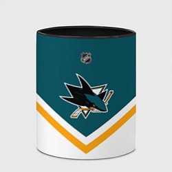 Кружка 3D NHL: San Jose Sharks, цвет: 3D-белый + черный — фото 2