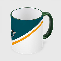 Кружка 3D NHL: San Jose Sharks, цвет: 3D-зеленый кант