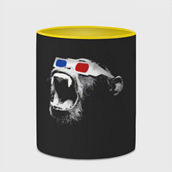 Кружка 3D 3D Monkey, цвет: 3D-белый + желтый — фото 2
