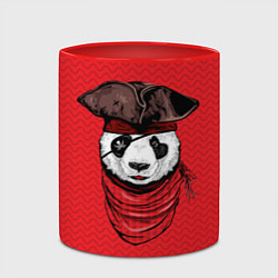 Кружка 3D Панда пират, цвет: 3D-белый + красный — фото 2