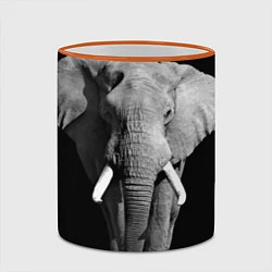 Кружка 3D Старый слон, цвет: 3D-оранжевый кант — фото 2