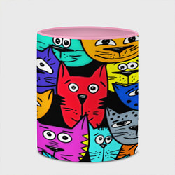 Кружка 3D Кошачьи мордочки, цвет: 3D-белый + розовый — фото 2