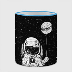 Кружка 3D Астронавт с шариком, цвет: 3D-небесно-голубой кант — фото 2