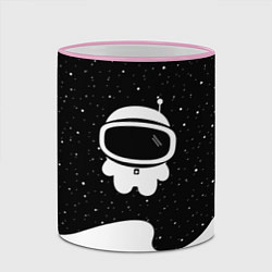 Кружка 3D Маленький космонавт, цвет: 3D-розовый кант — фото 2