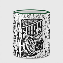Кружка 3D Fury Tiger, цвет: 3D-зеленый кант — фото 2