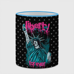Кружка 3D Liberty Forever, цвет: 3D-небесно-голубой кант — фото 2
