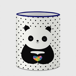 Кружка 3D Любовь панды, цвет: 3D-синий кант — фото 2
