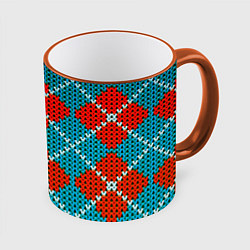 Кружка цветная Knitting pattern