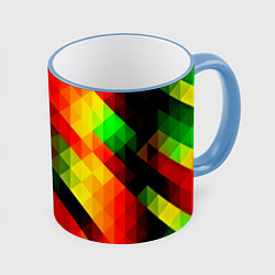 Кружка 3D Block color, цвет: 3D-небесно-голубой кант