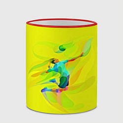 Кружка 3D Волейбол, цвет: 3D-красный кант — фото 2
