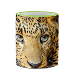Кружка 3D Улыбка леопарда, цвет: 3D-светло-зеленый кант — фото 2