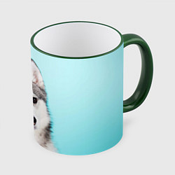 Кружка 3D Blue, цвет: 3D-зеленый кант