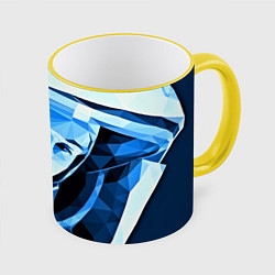 Кружка 3D Gagarin Art, цвет: 3D-желтый кант