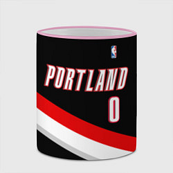 Кружка 3D Portland Trail Blazers 0, цвет: 3D-розовый кант — фото 2