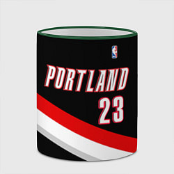 Кружка 3D Portland Trail Blazers 23, цвет: 3D-зеленый кант — фото 2
