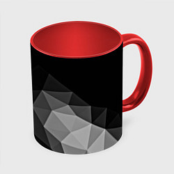 Кружка 3D Abstract gray, цвет: 3D-белый + красный