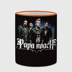 Кружка 3D Paparoach: Black style, цвет: 3D-оранжевый кант — фото 2