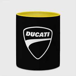 Кружка 3D Ducati, цвет: 3D-белый + желтый — фото 2